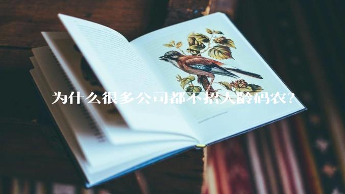 为什么很多公司都不招大龄码农？