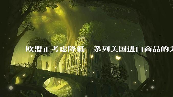 欧盟正考虑降低一系列美国进口商品的关税，欧美最终走到一起，在偶然中是否有其必然性？