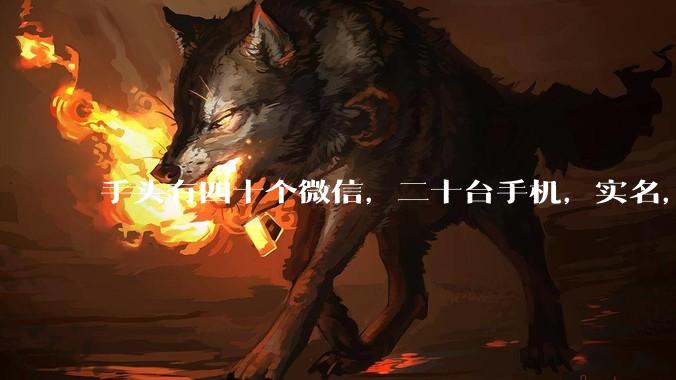 手头有四十个微信，二十台手机，实名，可以做什么行业?